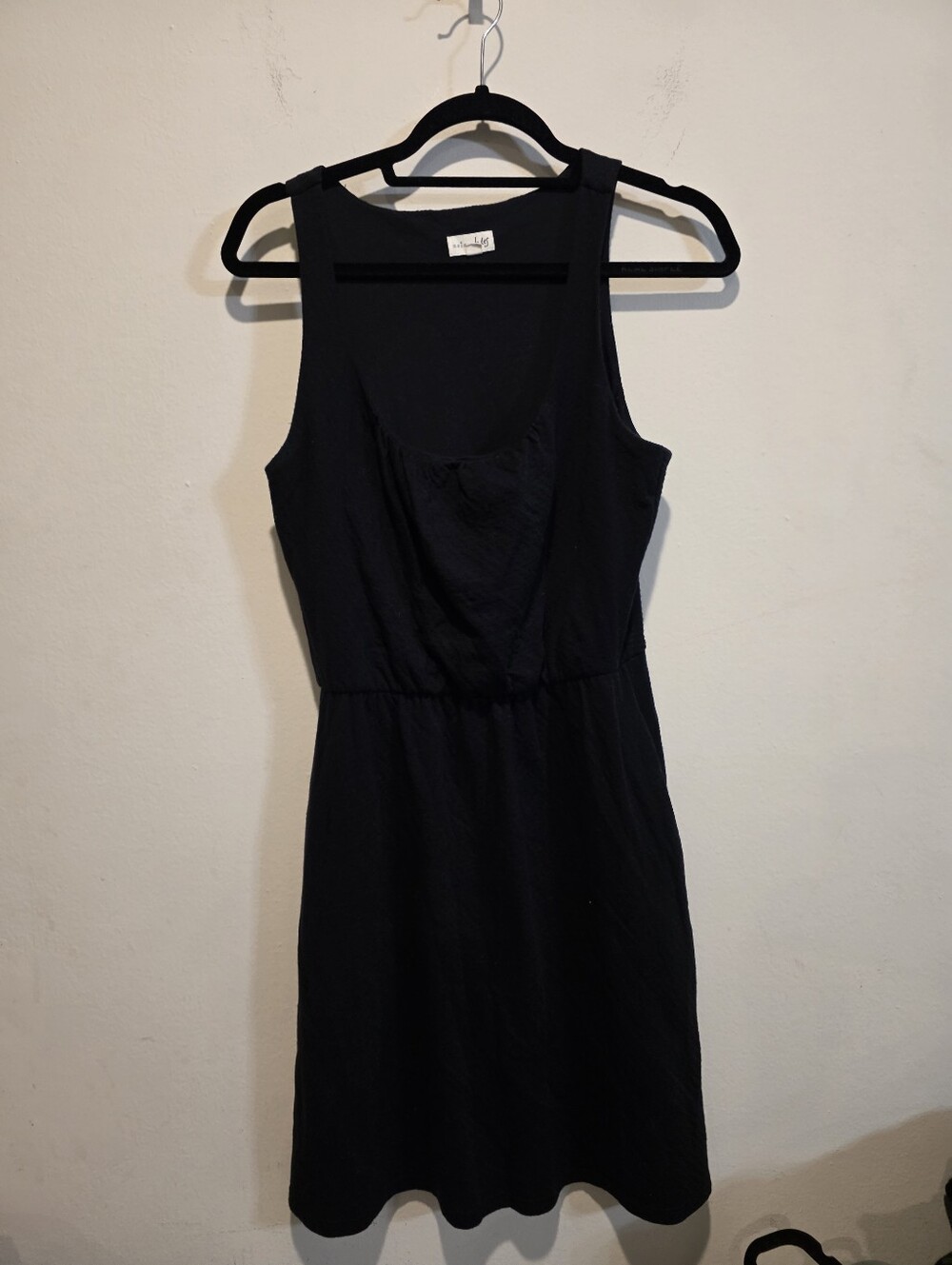 Maison Jules Black Sleeveless Scoop Neck Dress